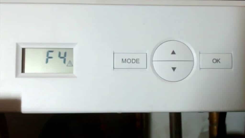 f4 fault on boiler